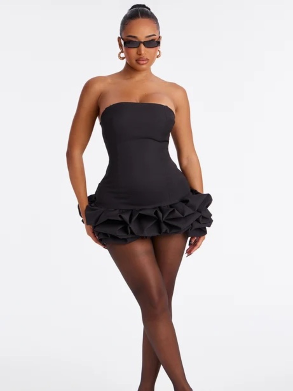 Cierra Strapless Bubble Hem Mini Dress NEW 🏷️
